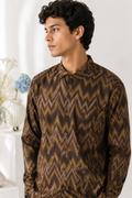 Earthy Chevron Printed Shirt