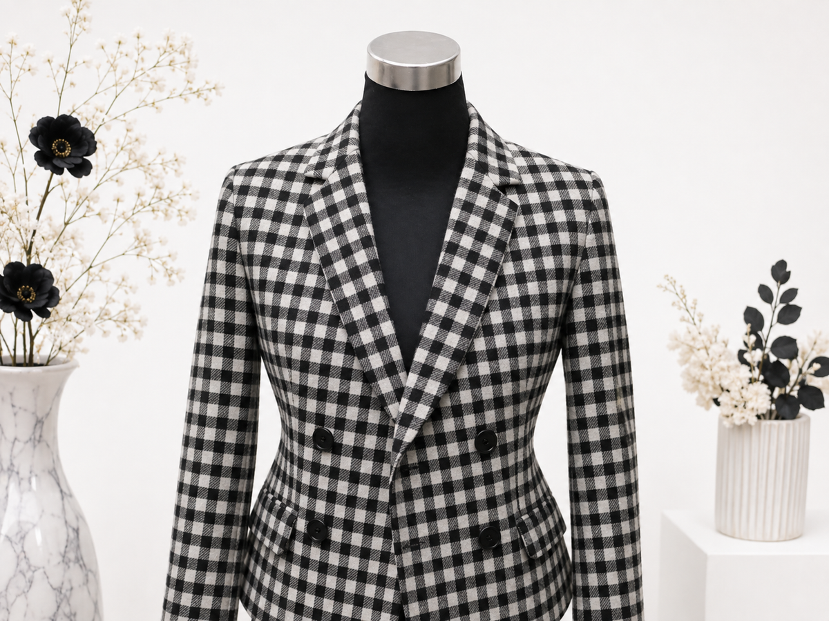 Black & White Classic Check Blazer