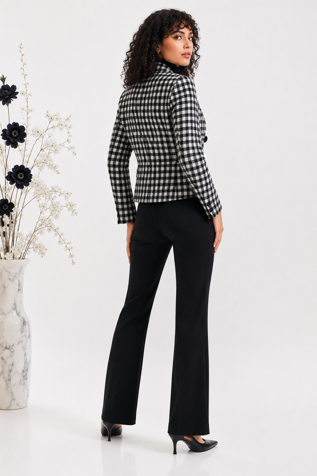 Black & White Classic Check Blazer