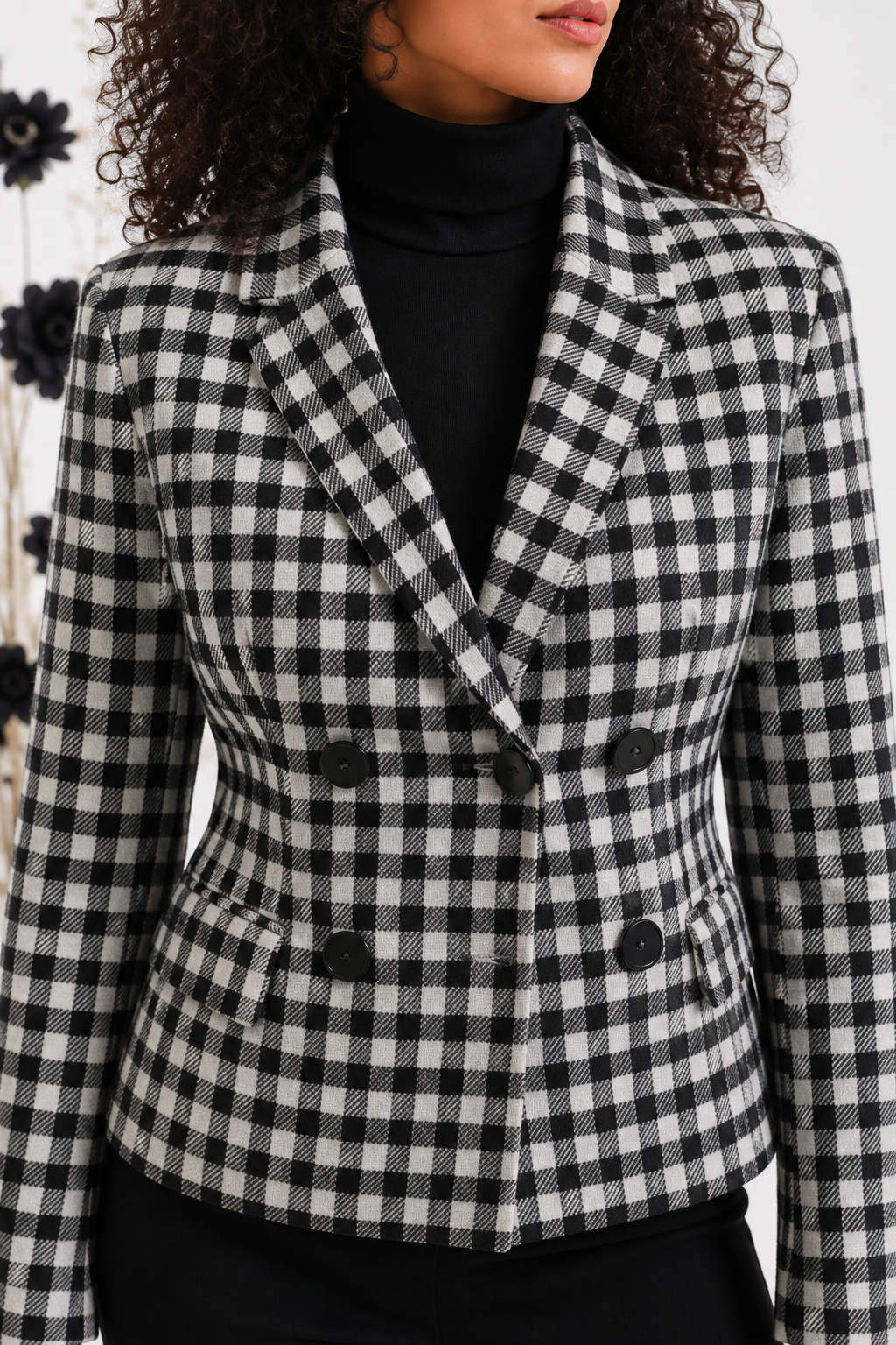Black & White Classic Check Blazer
