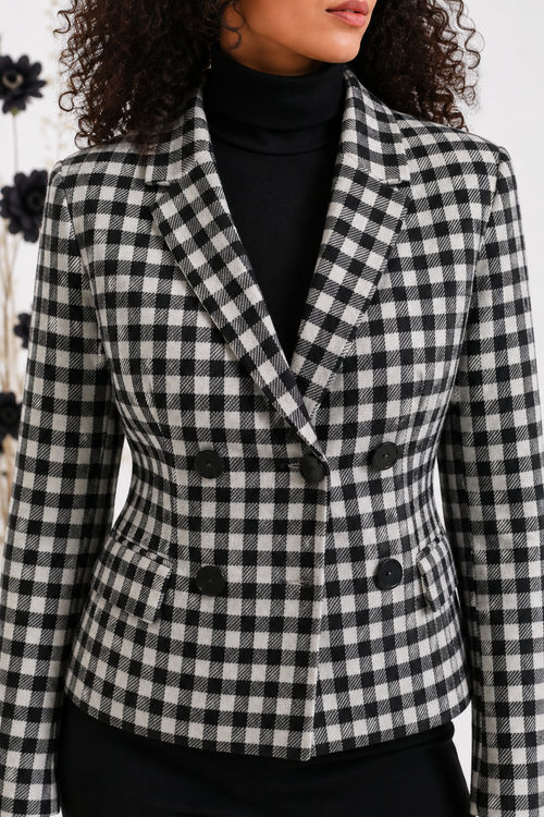 Black & White Classic Check Blazer