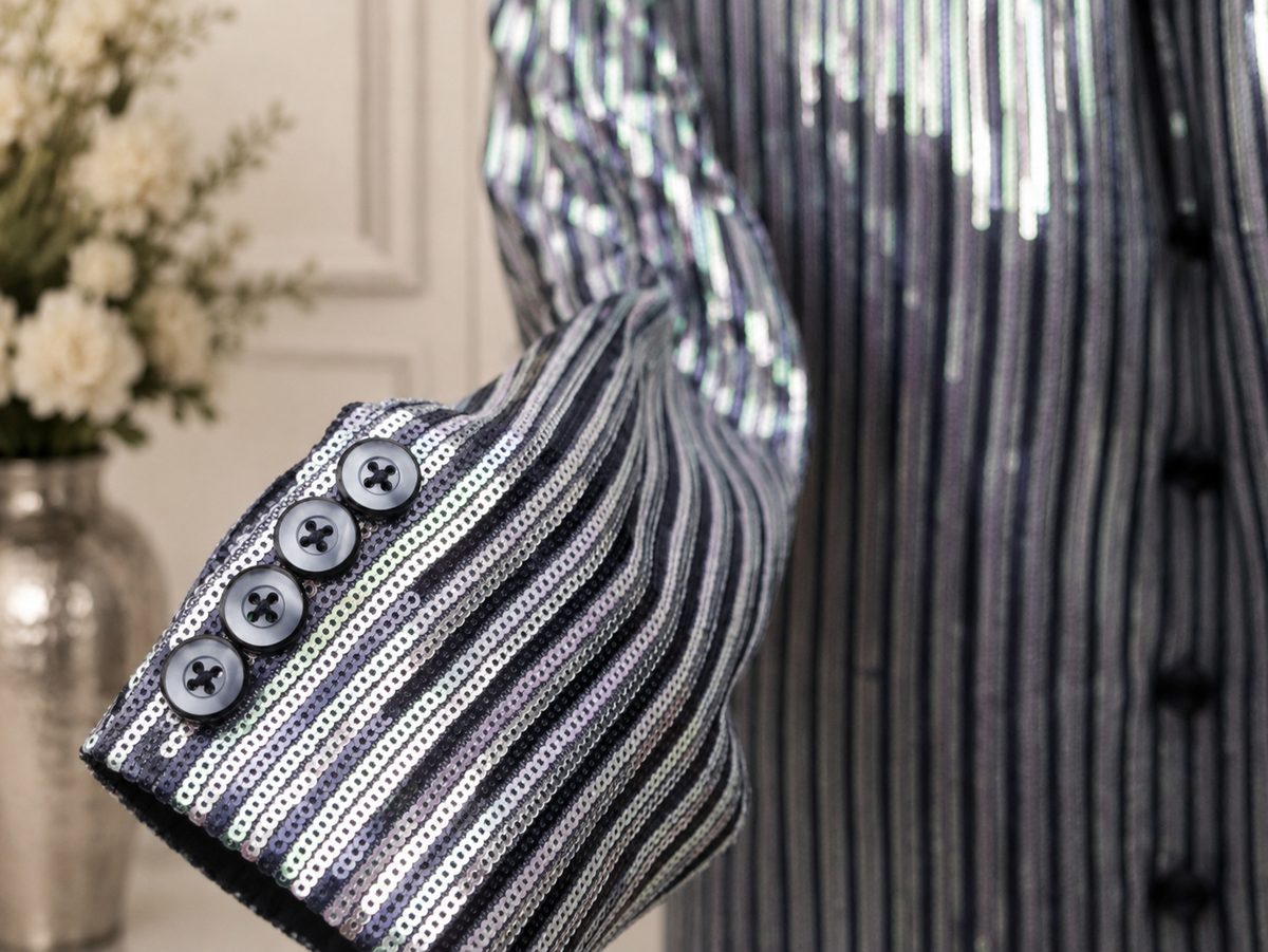 Sequin Party-wear Trench Coat