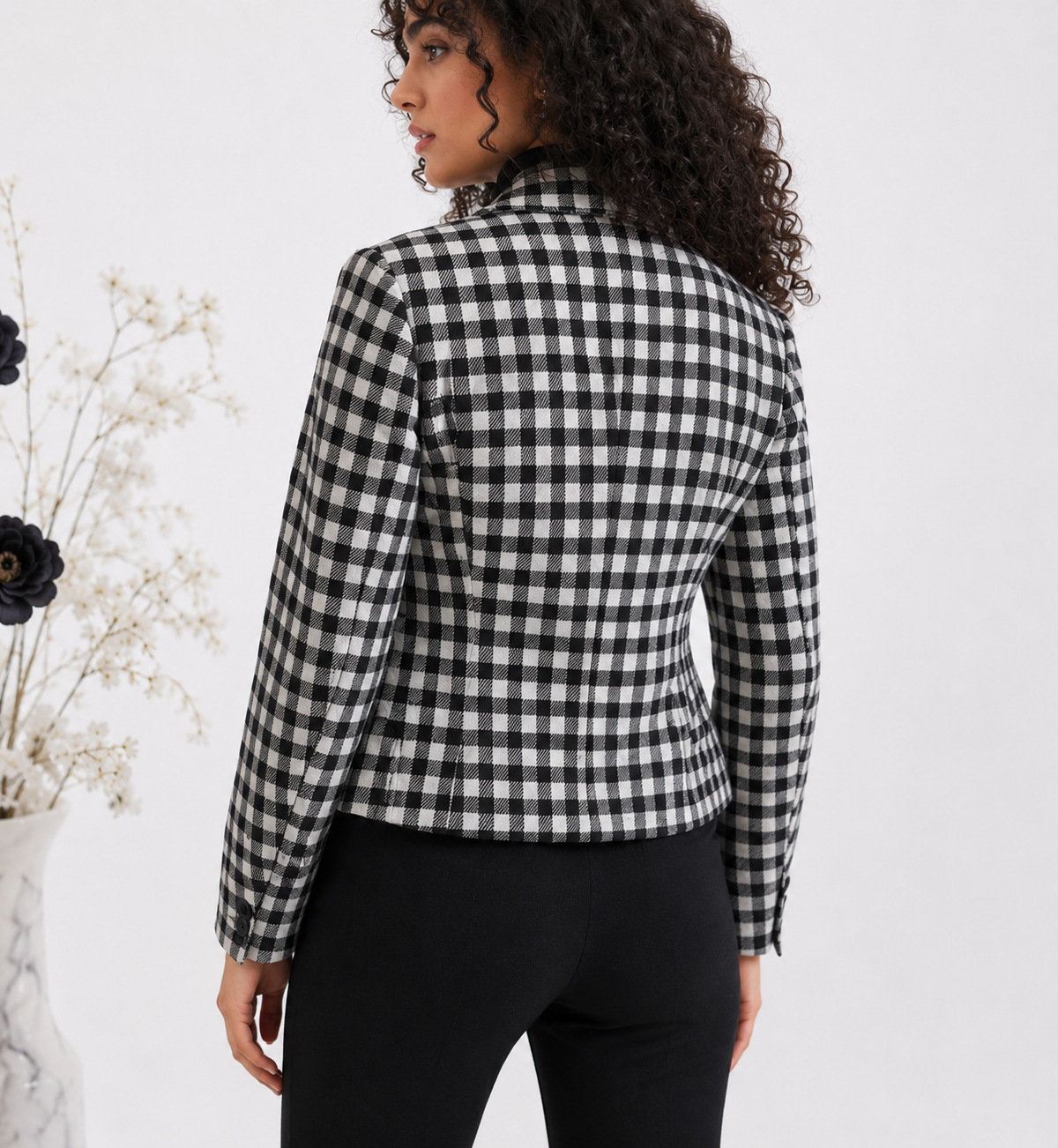 Black & White Classic Check Blazer