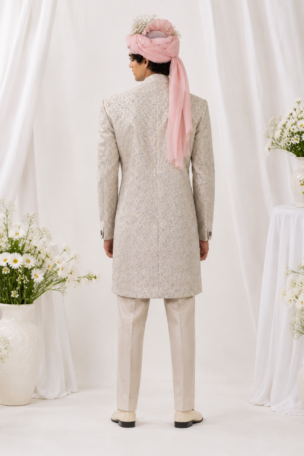 Ivory Pastel Sherwani