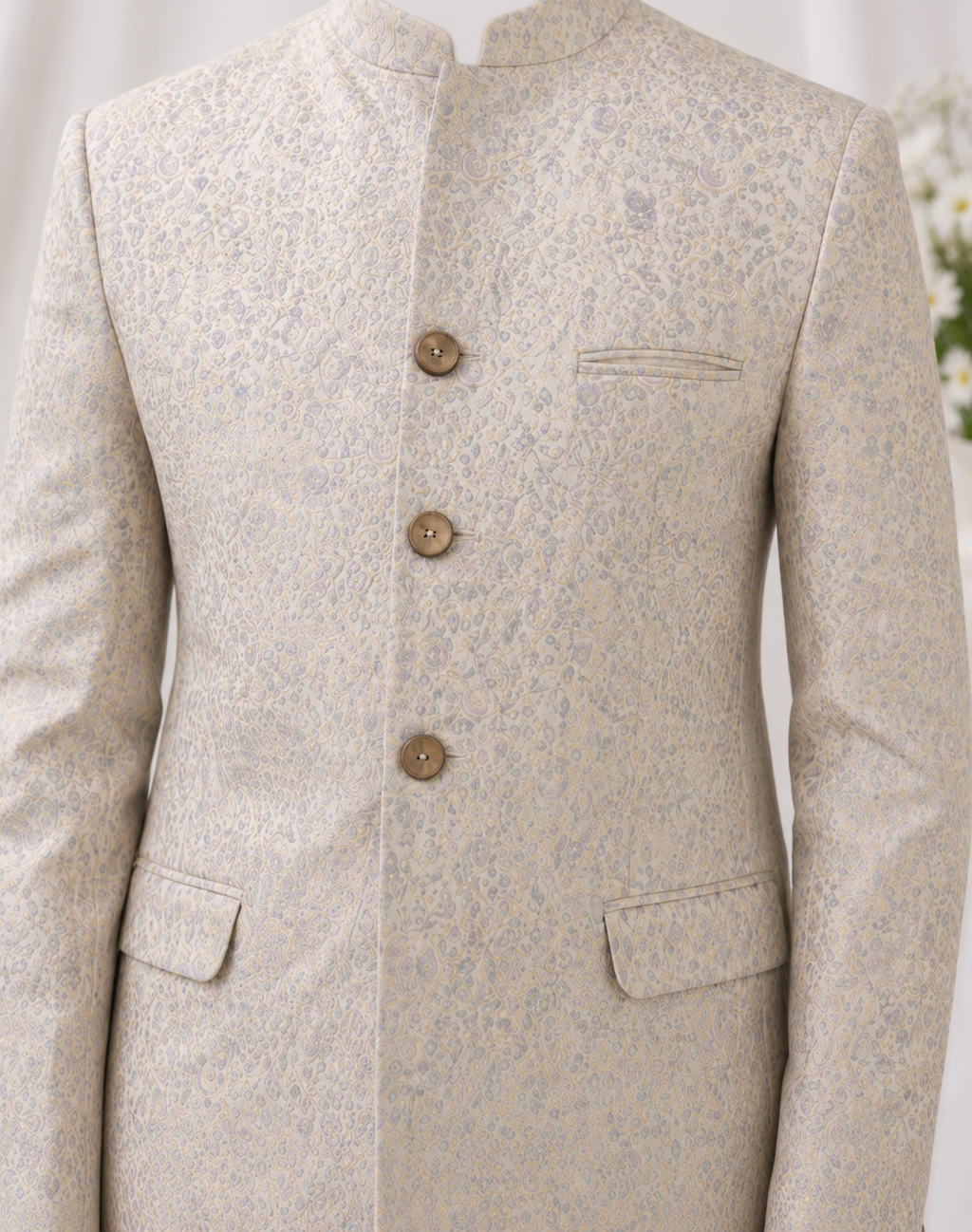 Ivory Pastel Sherwani