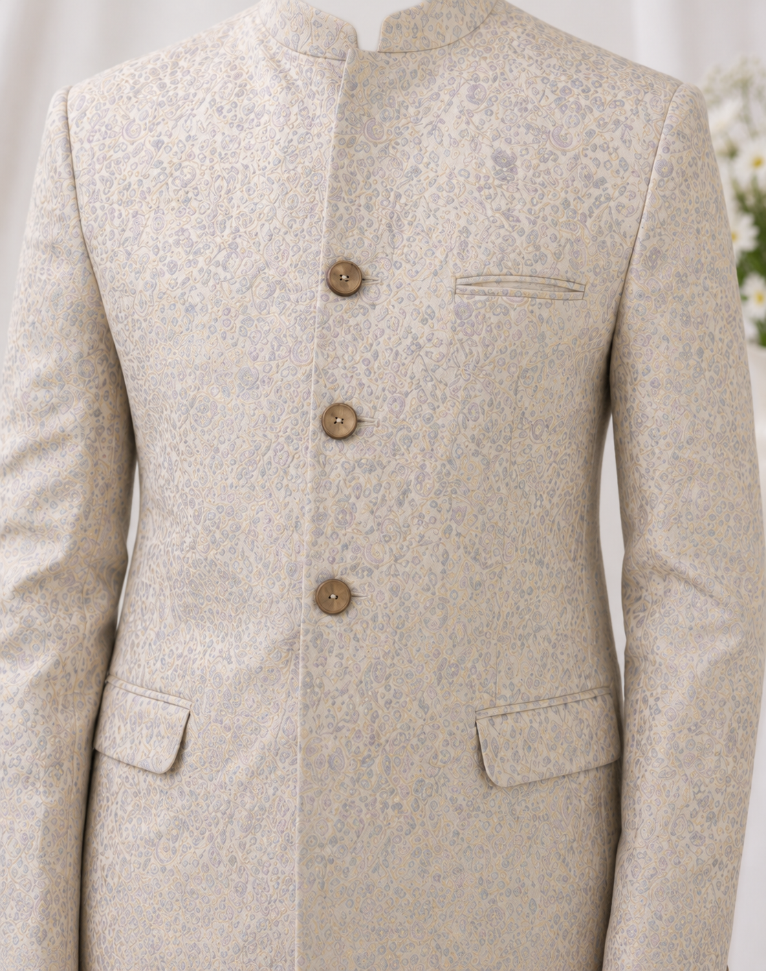 Ivory Pastel Sherwani