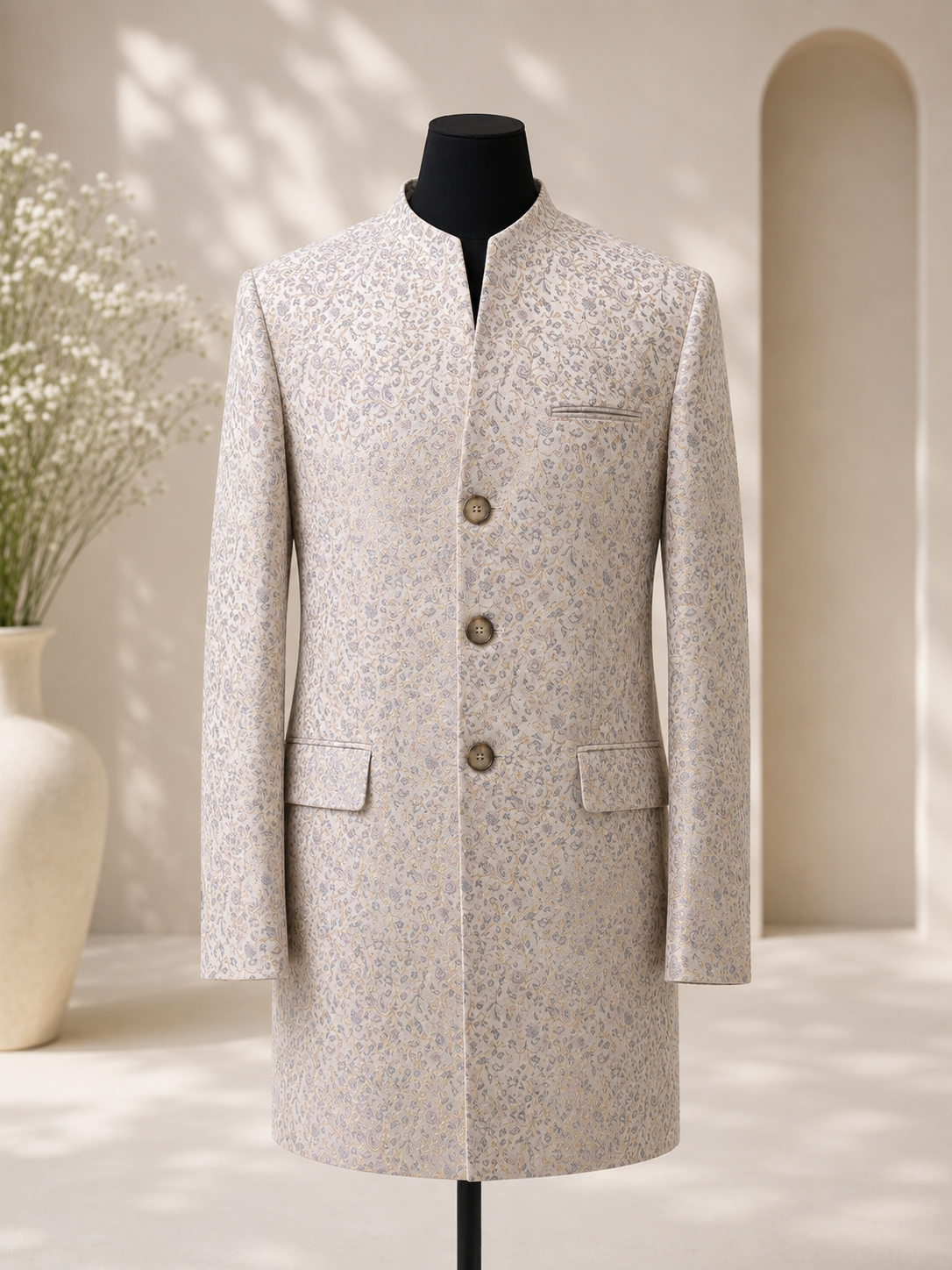 Ivory Pastel Sherwani