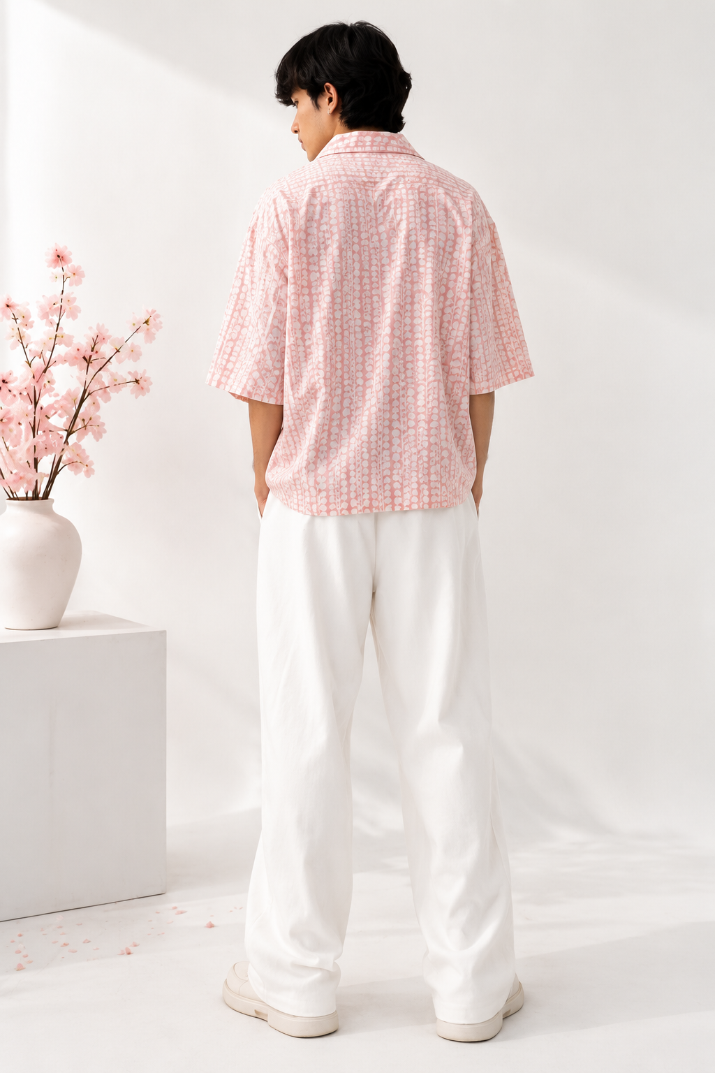 Pink Floral Oversized Shirt