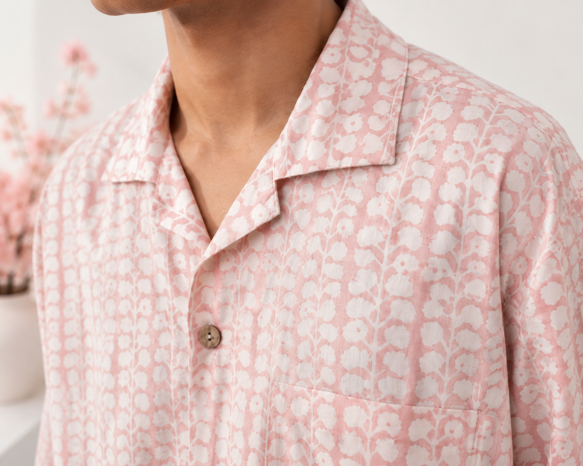 Pink Floral Oversized Shirt