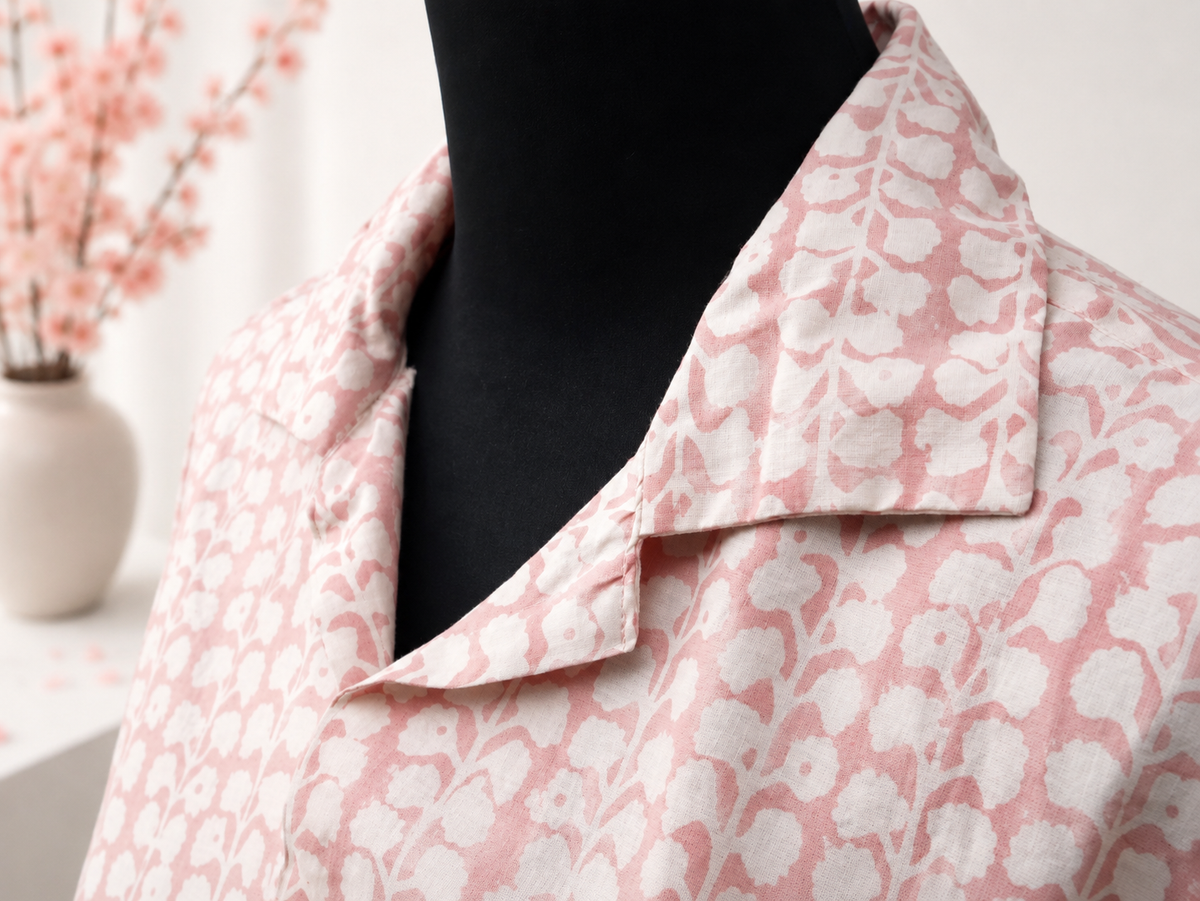 Pink Floral Oversized Shirt
