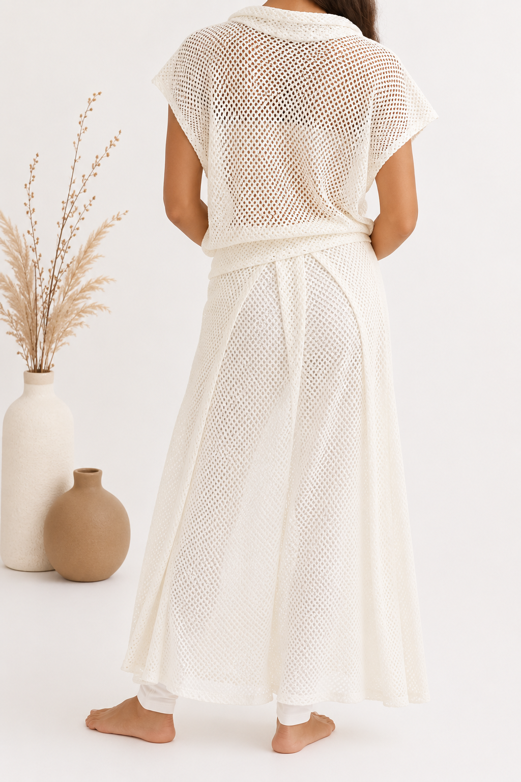 Ivory Flow Wrap Pant