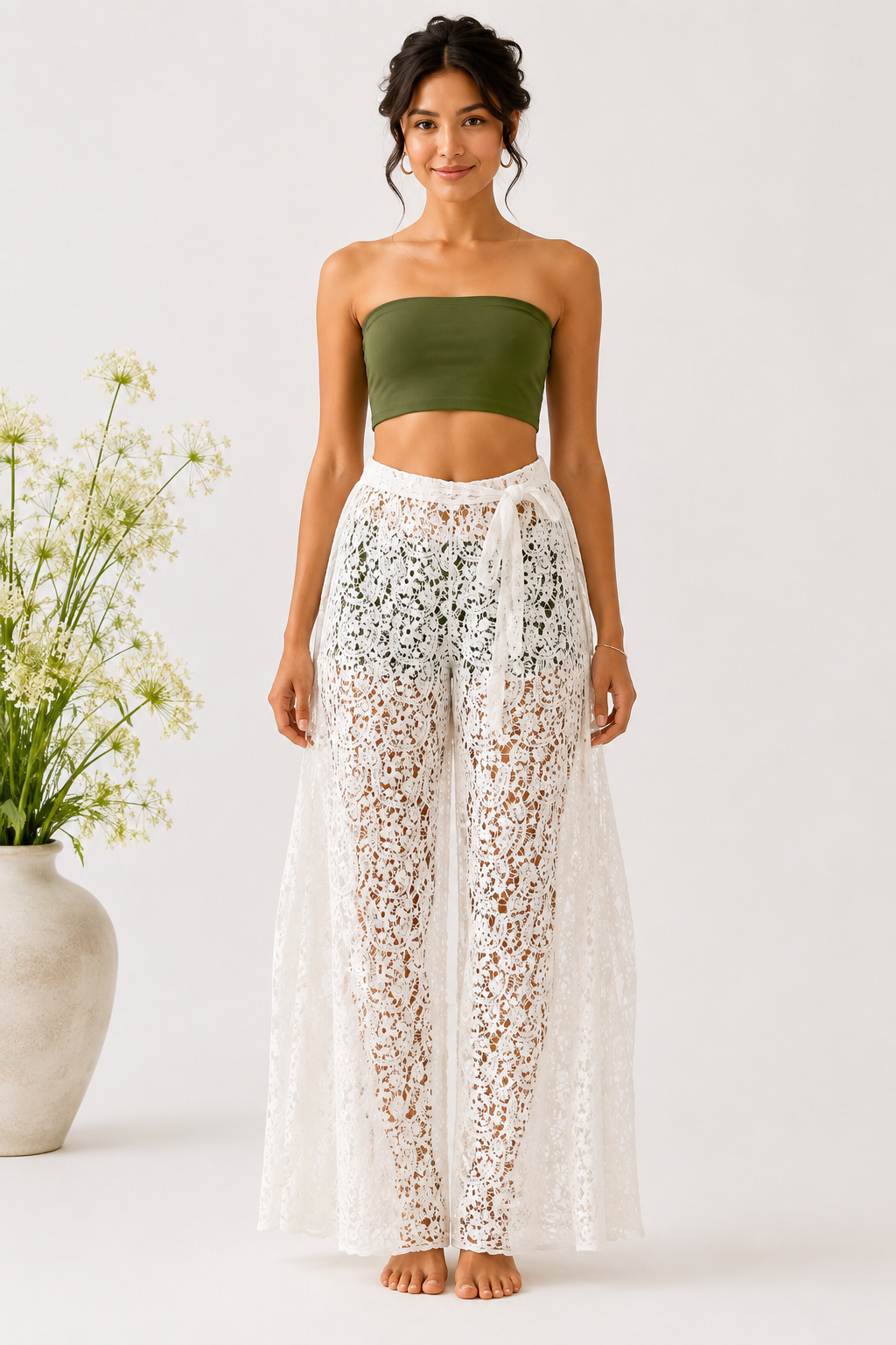 Lace Wrap Pants
