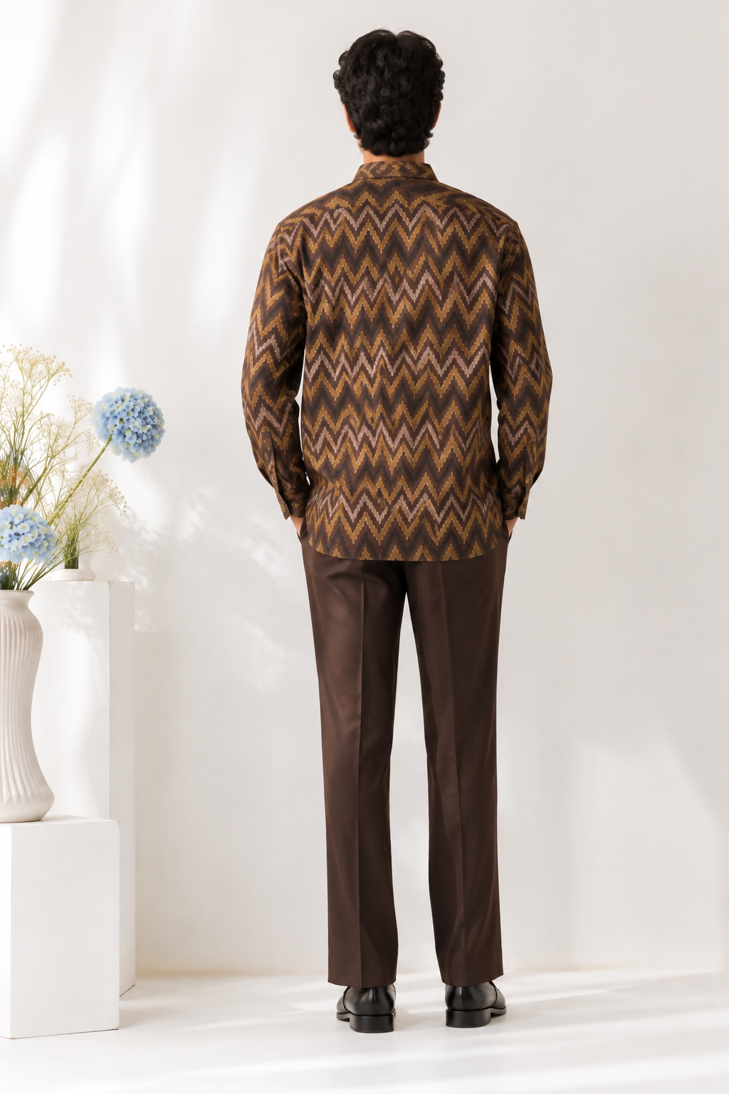 Earthy Chevron Printed Shirt