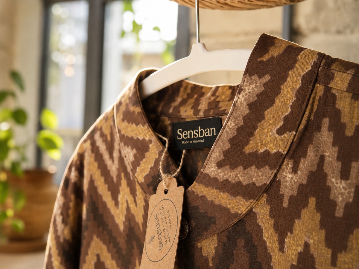 Earthy Chevron Printed Shirt