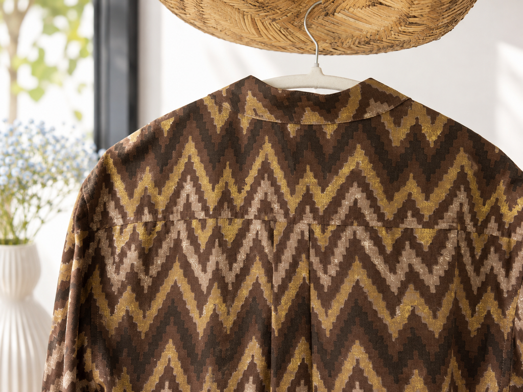 Earthy Chevron Printed Shirt