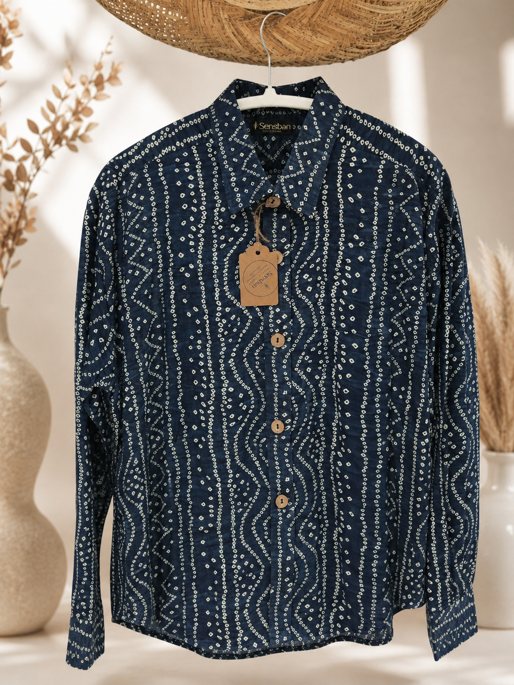 Indigo Bandhani-Inspired Shirt