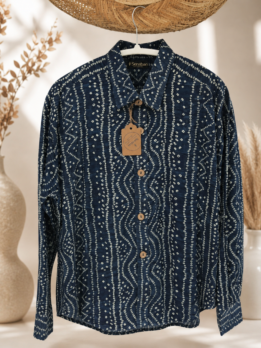 Indigo Bandhani-Inspired Shirt