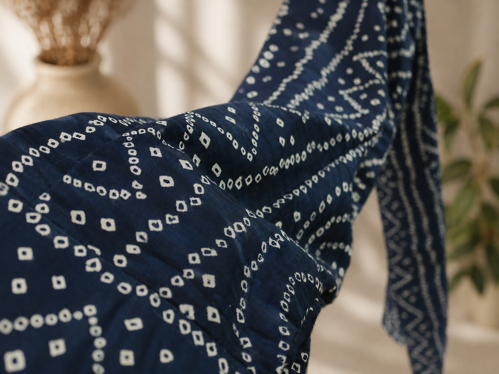 Indigo Bandhani-Inspired Shirt