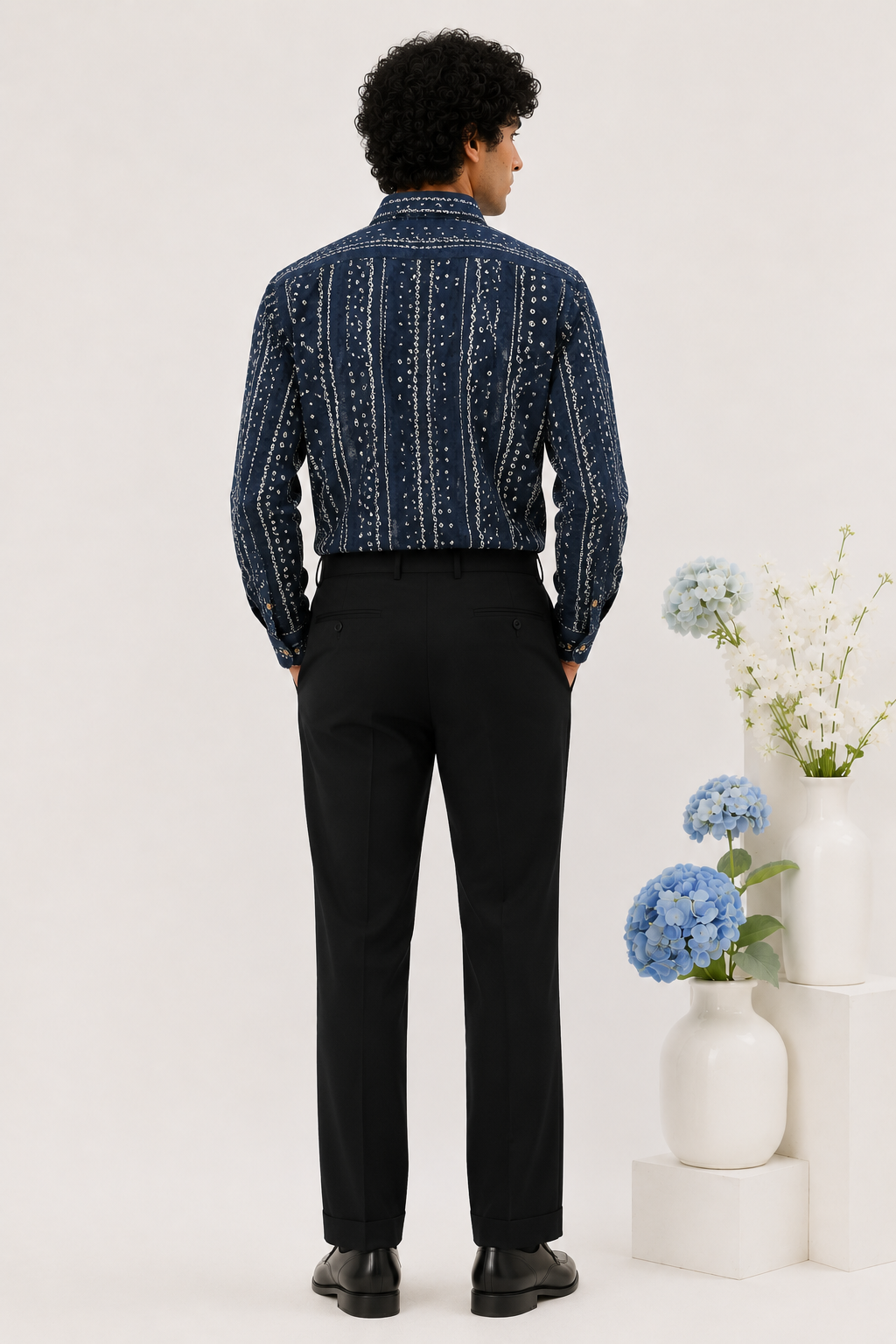 Indigo Bandhani-Inspired Shirt
