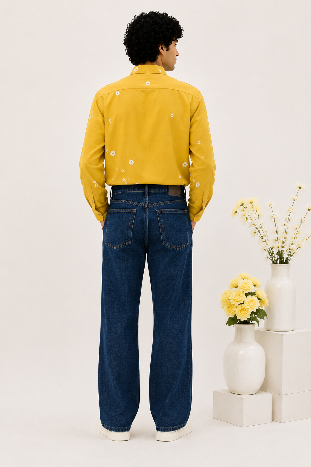 100 % Organic Cotton Shirt with Hand Embroidery
