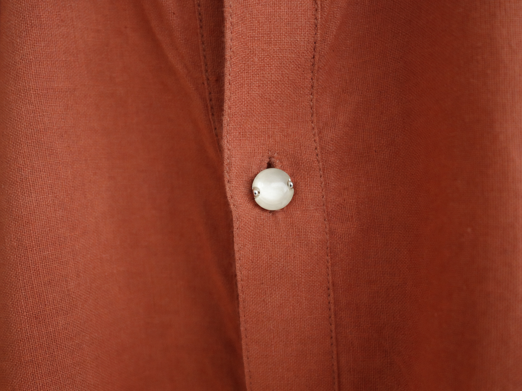 100% Organic Cotton Shirt with Hand Embroidery & Crochet work