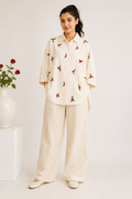 100% Organic Cotton Shirt with Hand Embroidery