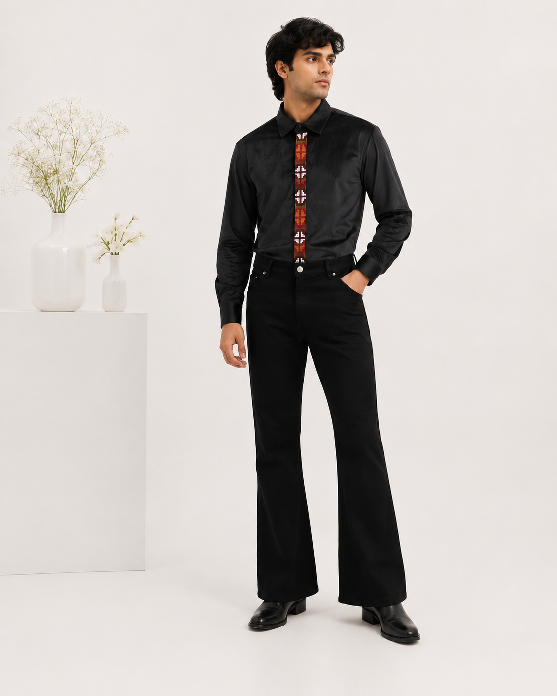 Himachali Heritage Velvet Shirt