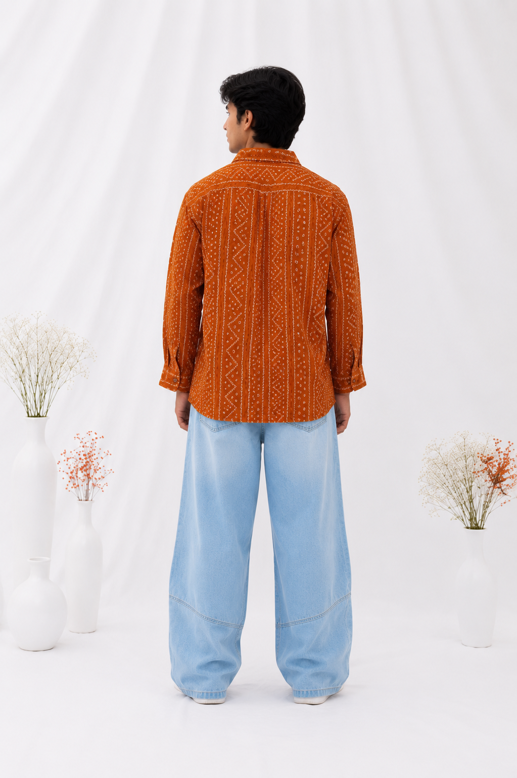 Mustard Bandhani Shirt