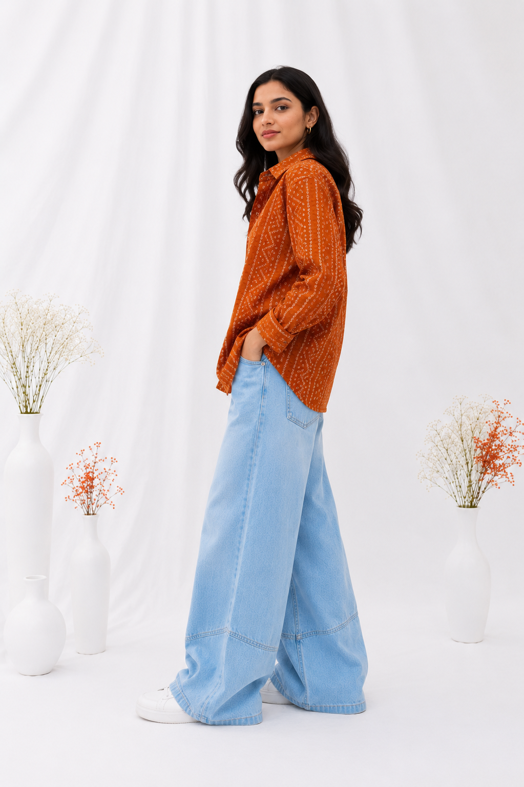 Mustard Bandhani Shirt