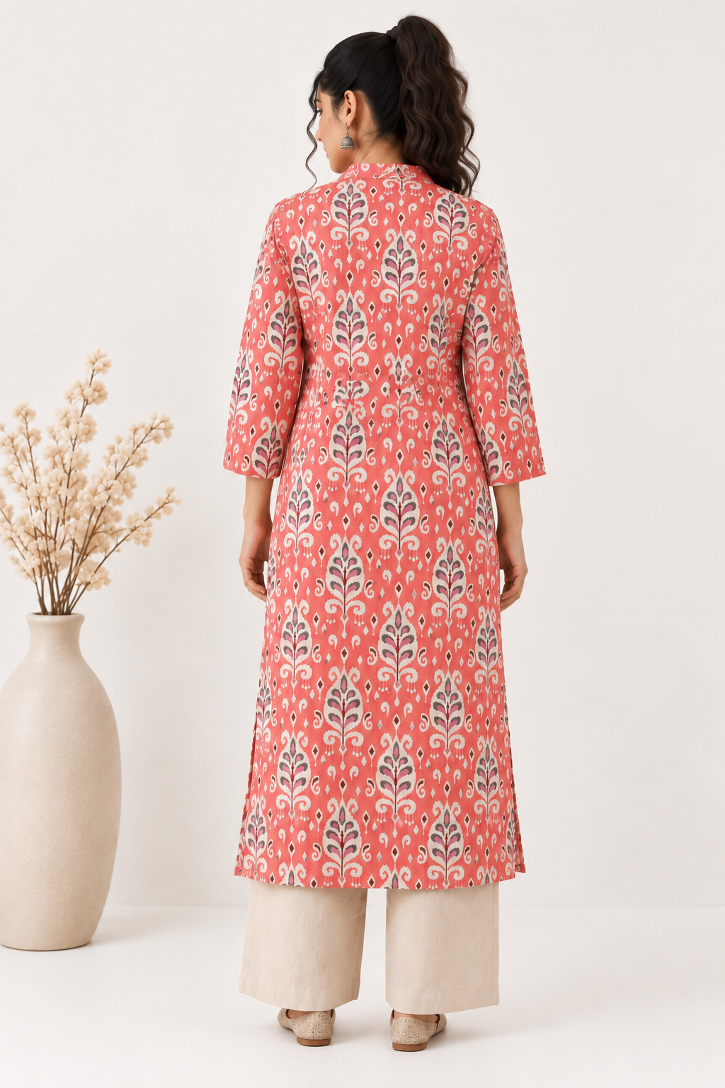 Coral Bloom Printed Kurta