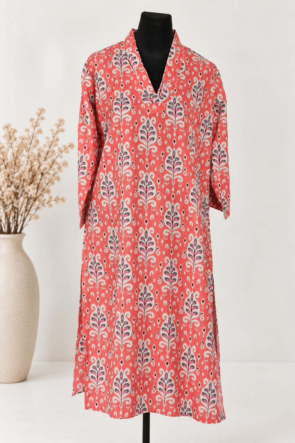 Coral Bloom Printed Kurta
