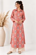Coral Garden Shirt Dress