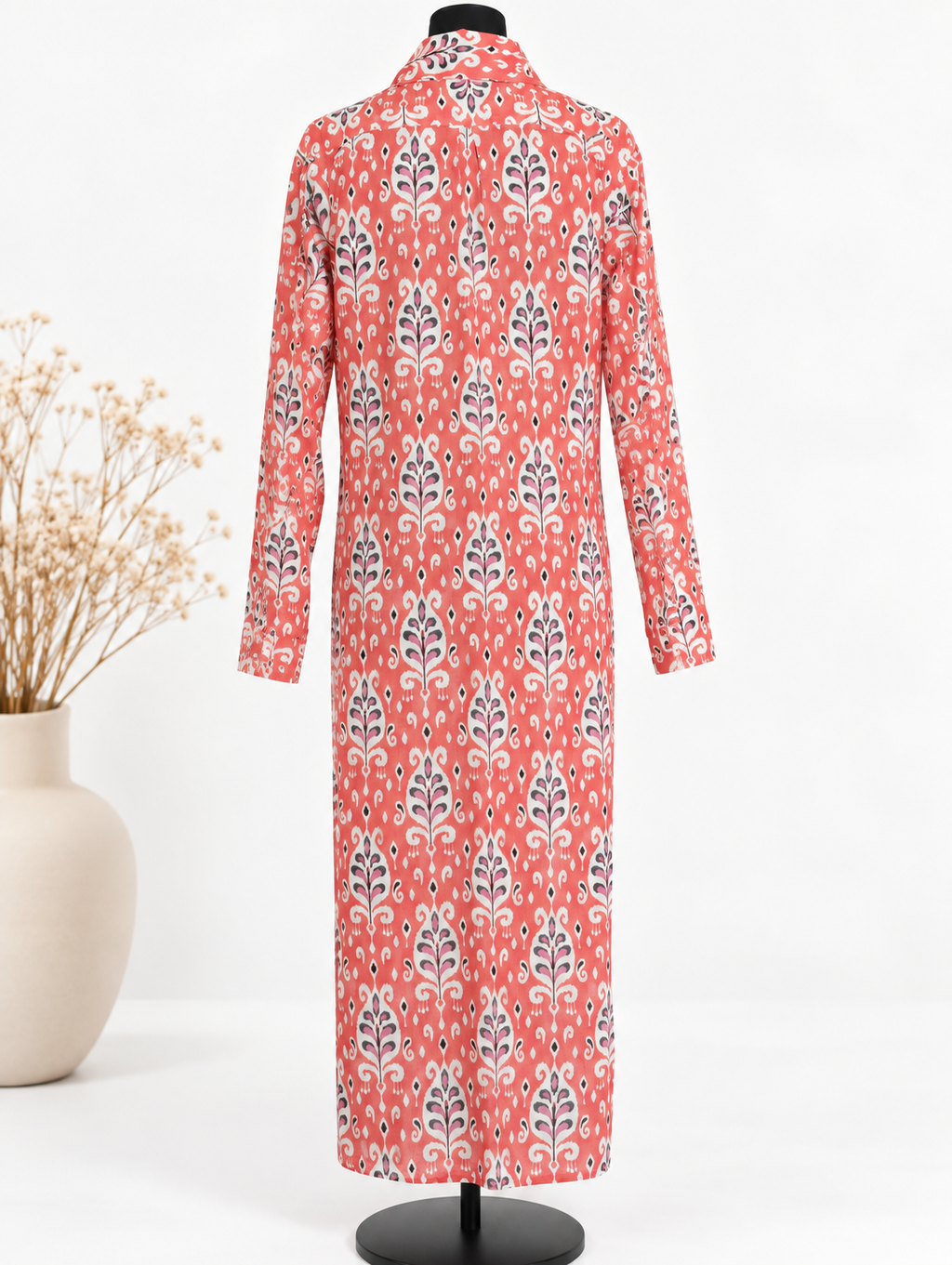 Coral Garden Shirt Dress