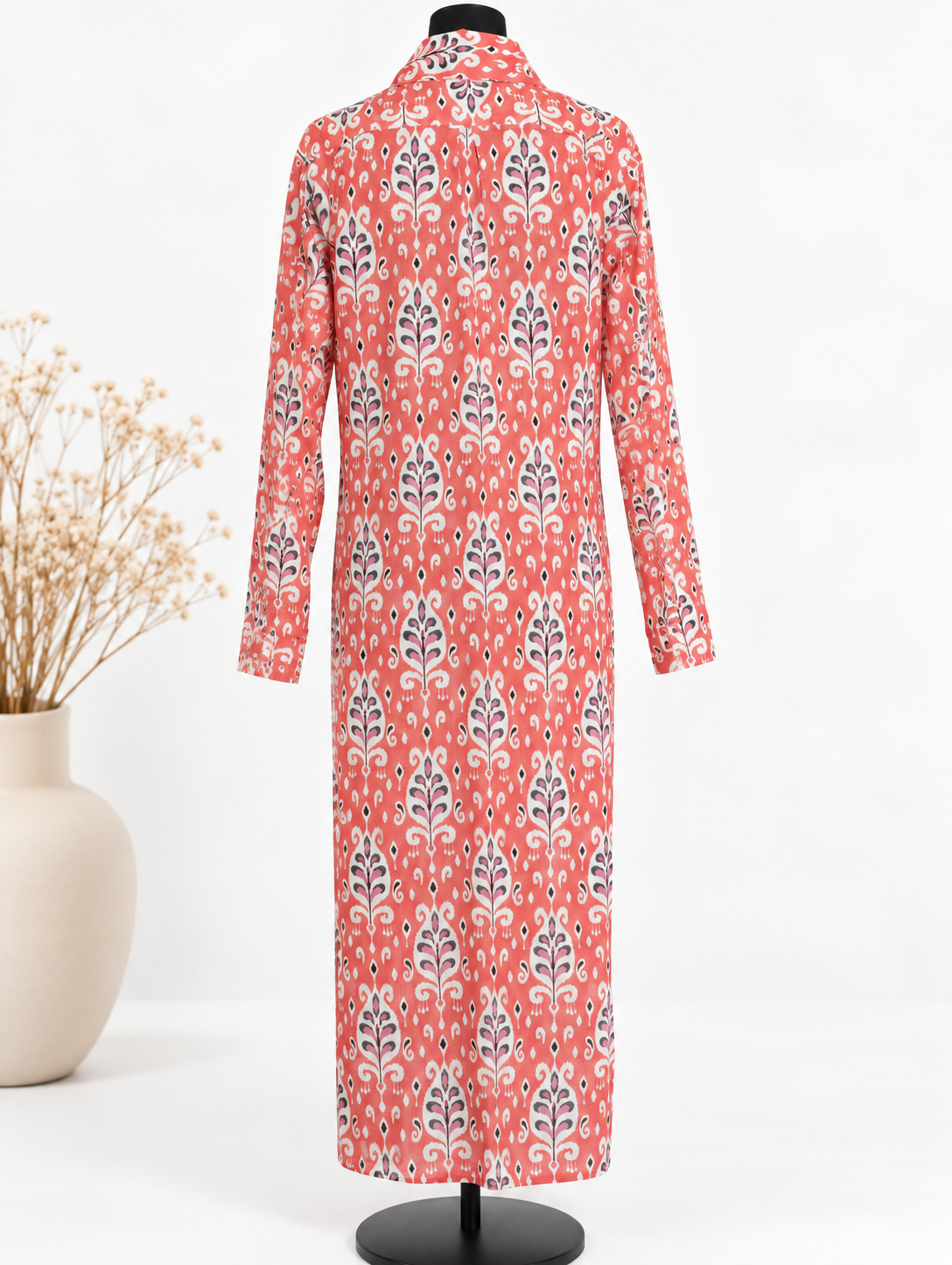 Coral Garden Shirt Dress