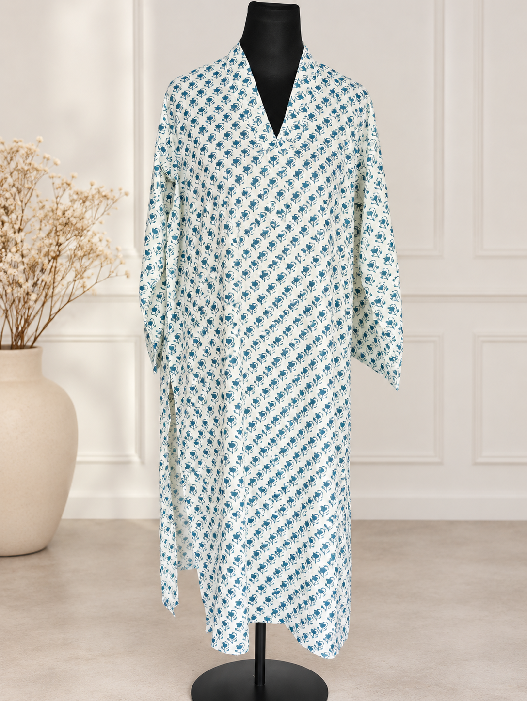 Blue Bloom Printed Kurta