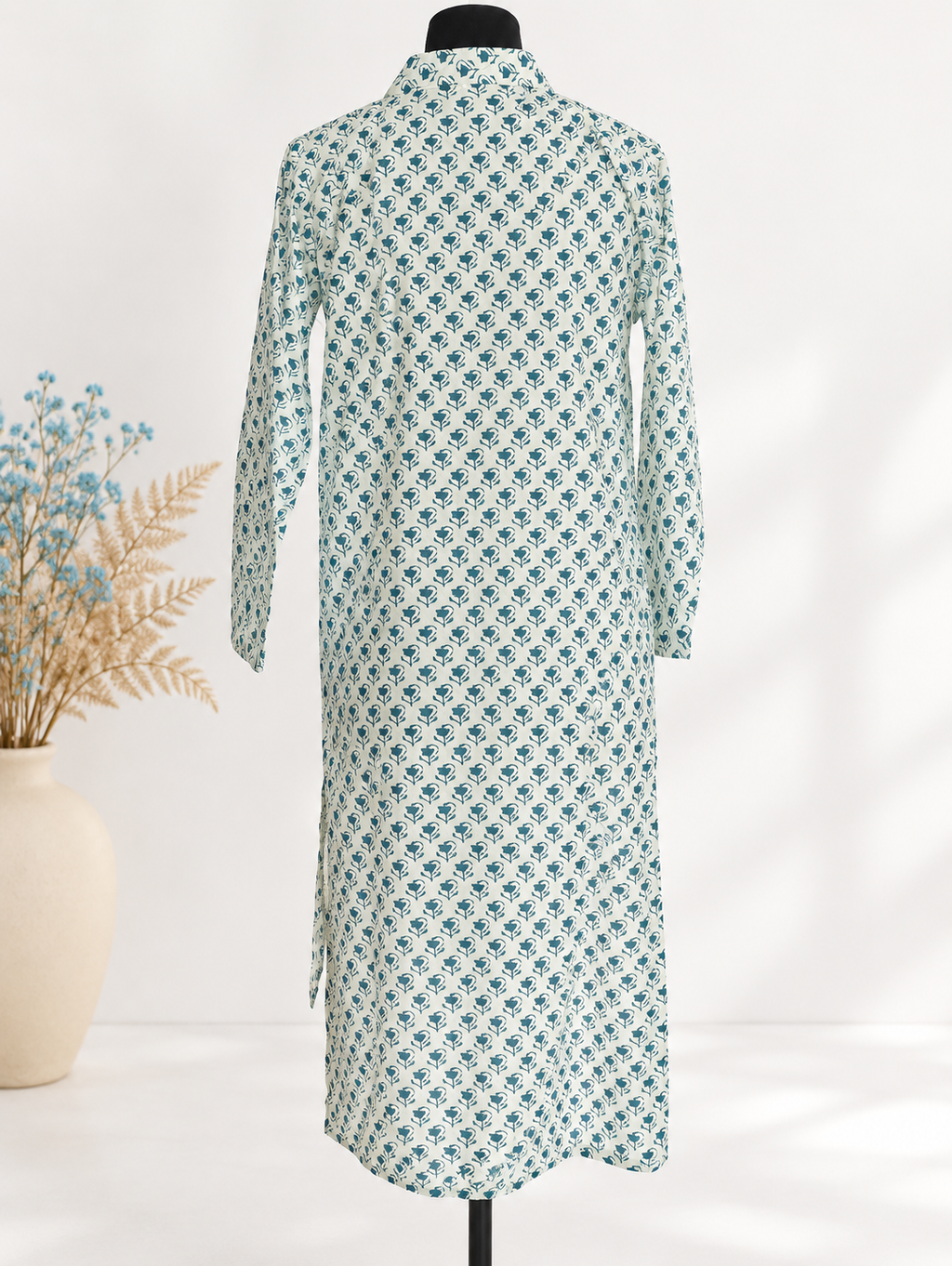 Blue Bloom Printed Kurta