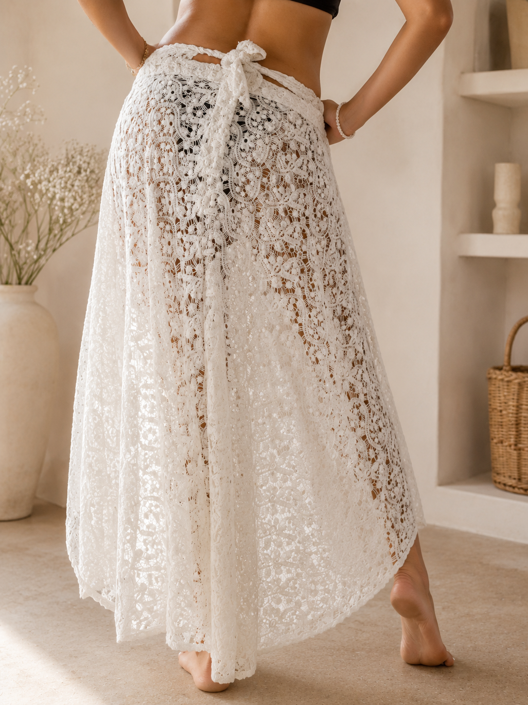 Lace Wrap Pants