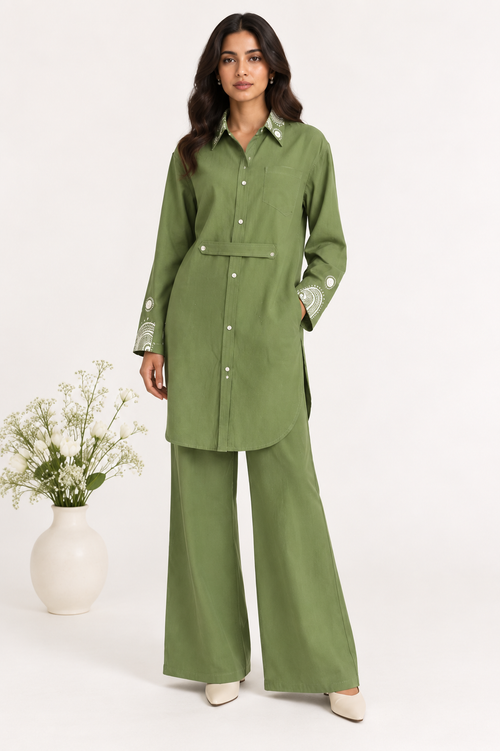 100% Organic Cotton Kurta with Hand Embroidery