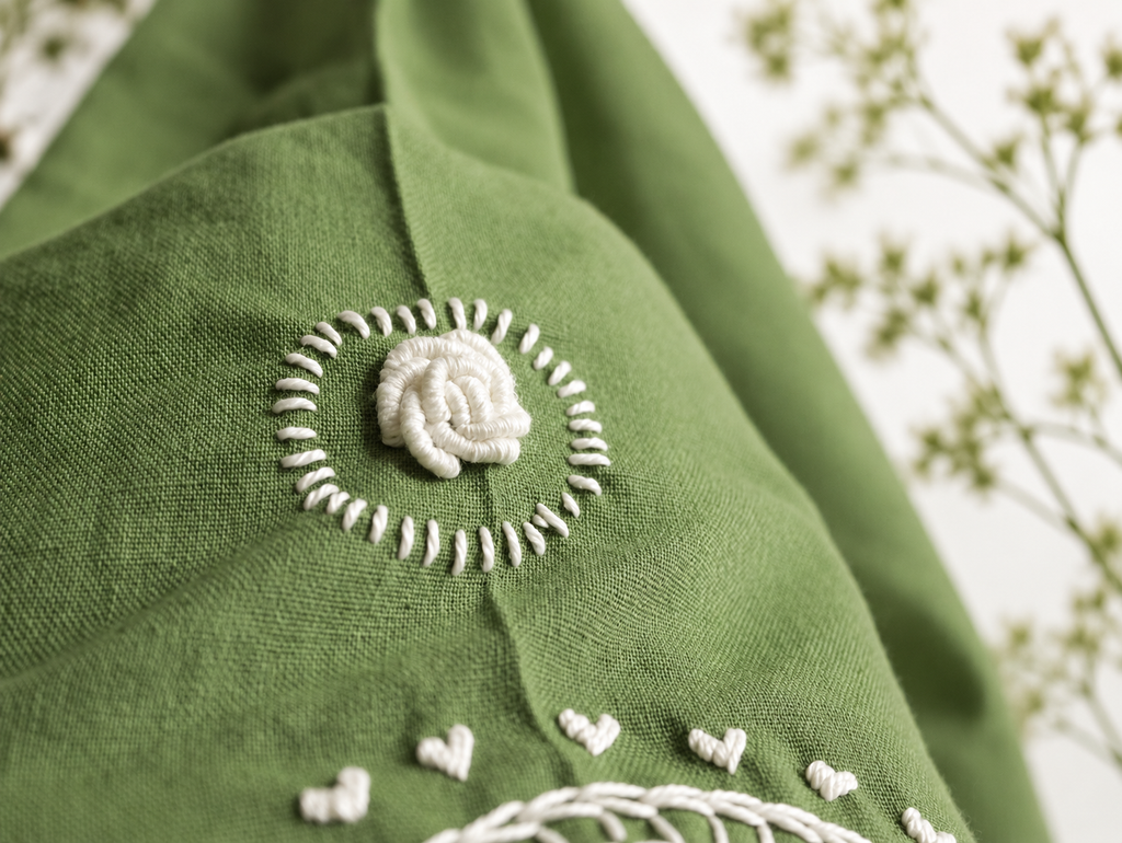 100% Organic Cotton Kurta with Hand Embroidery