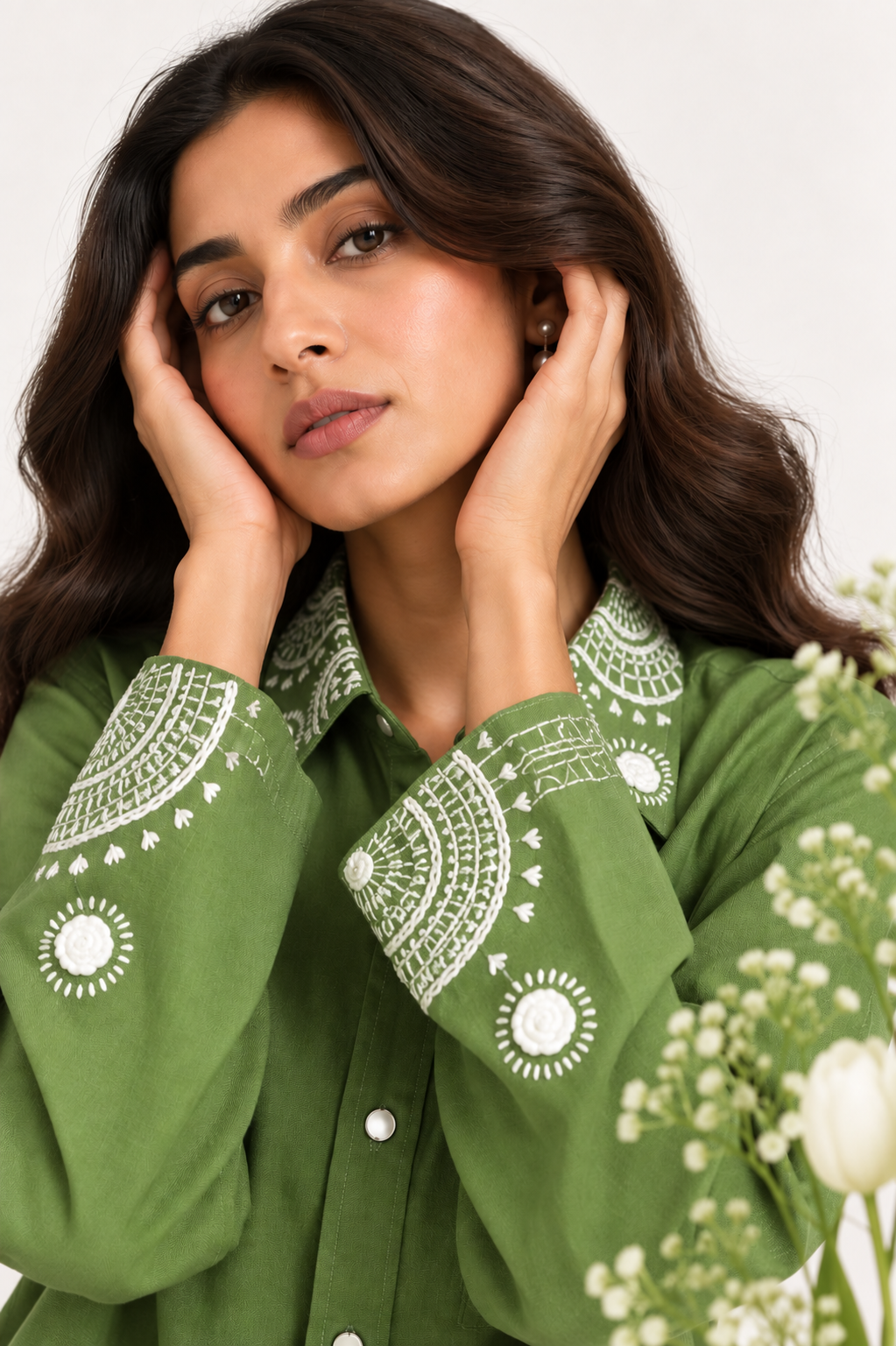 100% Organic Cotton Kurta with Hand Embroidery