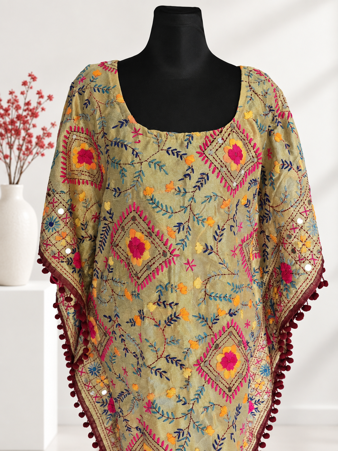 Phulkari Handwork Kaftan Top