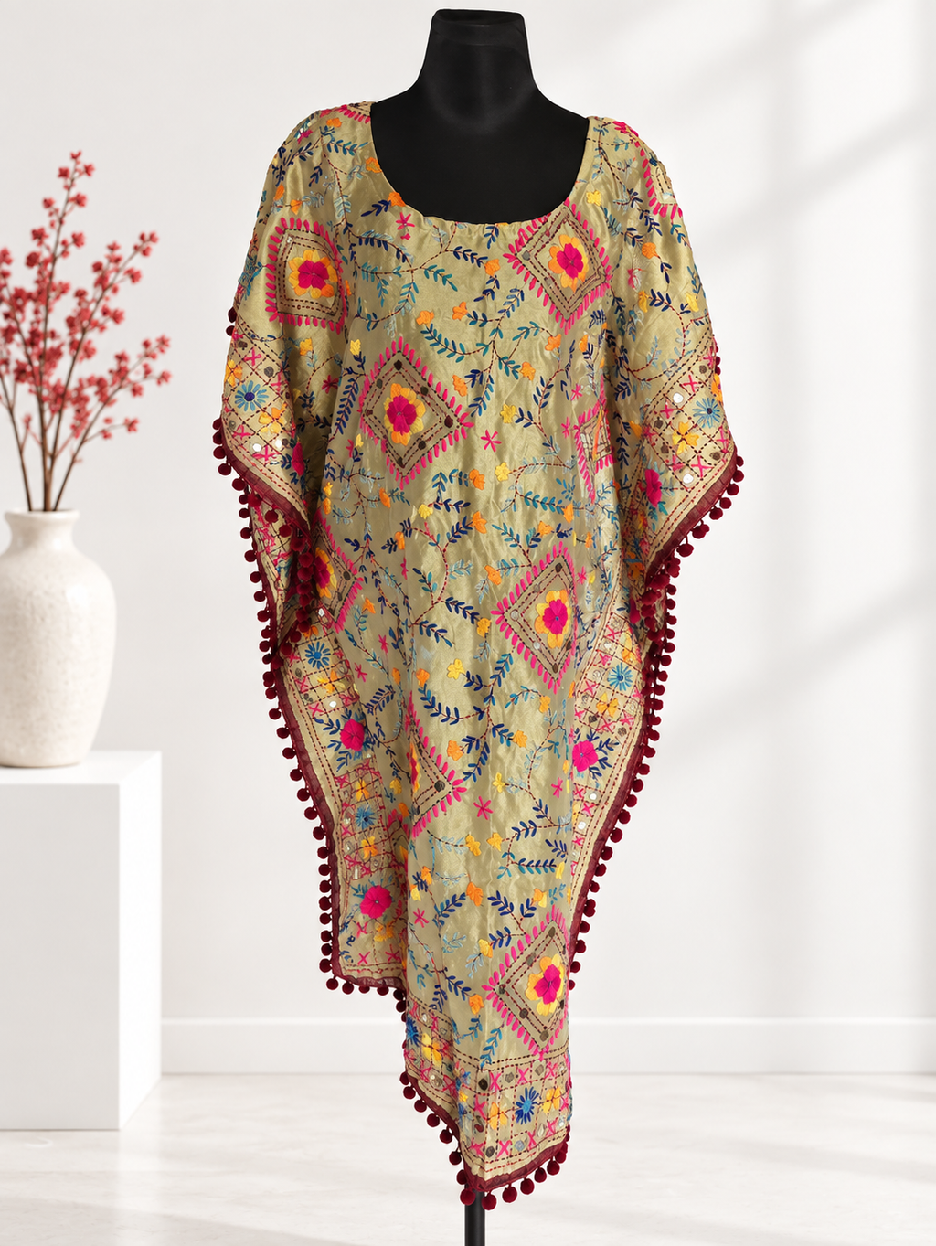 Phulkari Handwork Kaftan Top