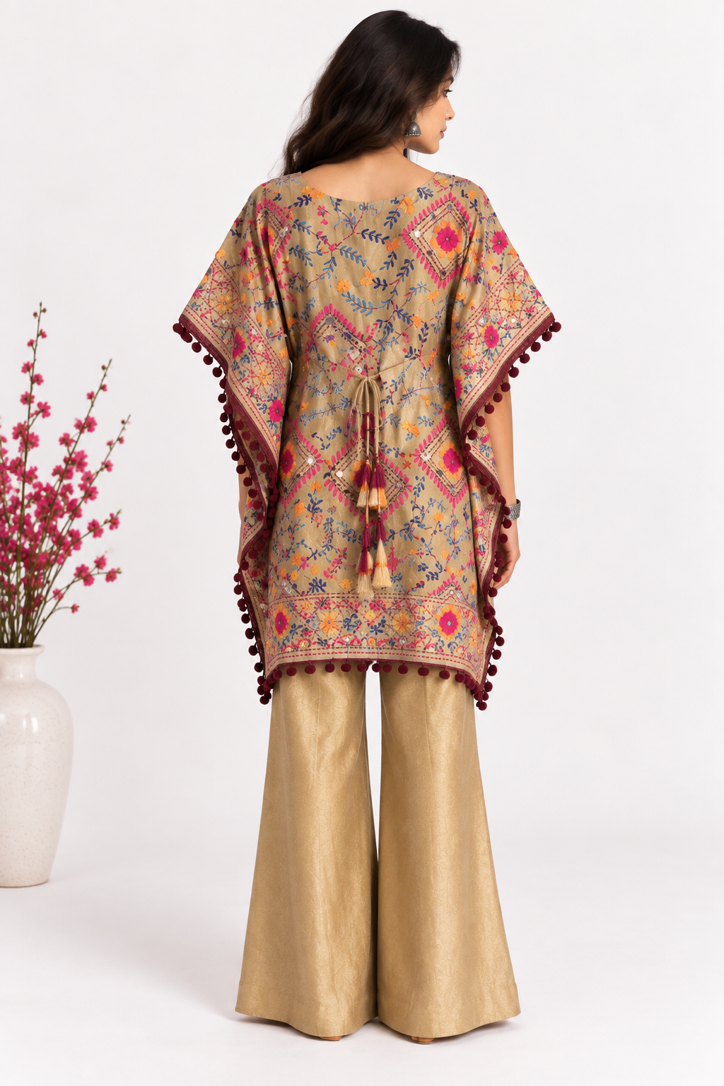 Phulkari Handwork Kaftan Top