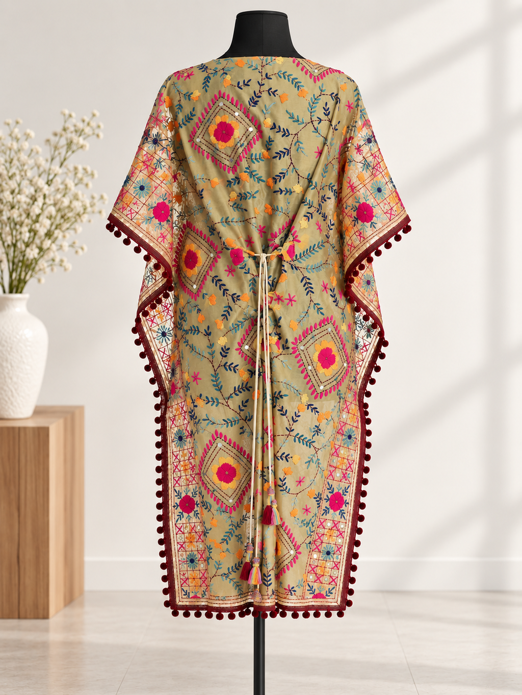 Phulkari Handwork Kaftan Top