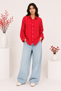 Laal Bandhani Shirt